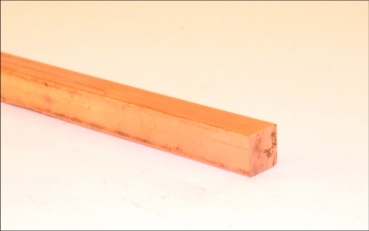 Kupfer Vierkant E-CU 20 x 20 mm ; Länge 500mm
