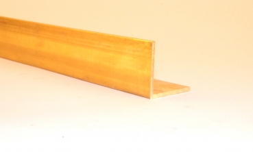 Messing L-Winkel MS56 3x1,5x0,40mm ; Länge 1000mm Schenkel 3mm x Schenkel 1,5mm X Materialstärke 0,40mm; gefräst