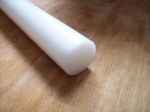 Rundstange 10 mm, PA6 natur (weiß/opak) Polyamid,Durchmesser 10-11mm Länge 500 mm